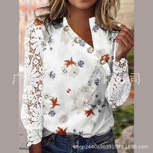 Asymmetrical Collar Casual Buckle Shirt, Blouses, color:Color23|size:3XL, Noracora