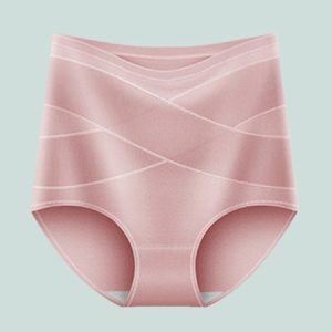Comfortable Cotton Tummy Control High Waist Panty, Lingeries, color:Pink|size:3XL, Noracora