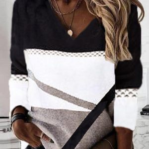 Loose Striped Casual Hoodies & Sweatshirt, Hoodies & Sweatshirts, color:Black-grey|size:XXL, Noracora