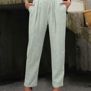 Women Casual Plain Loose Pockets Pants, Pants, Roselinlin - Online Catalog