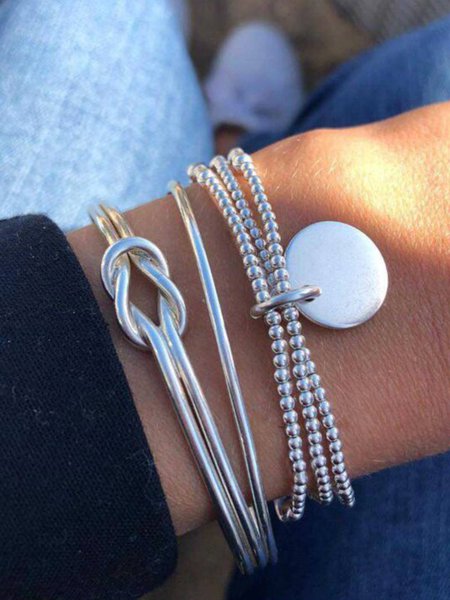 As Picture Simple Alloy Set Bracelet, Bracelet, color:As Picture, Noracora