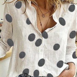 Women Cotton V Neck White Casual Blouse, Shirts, color:White|size:XXL, catalog Noracora shop