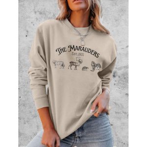 Women's The Marauders Graphic Print Comfortable Soft Sweatshirt Tops, women tops,  COTOSEN