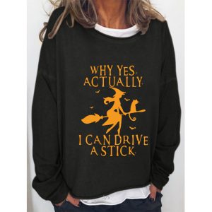 Why Yes Actually I Can Drive A Stick Women Sweatshirt, women tops,  COTOSEN