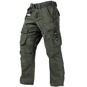 Men's Outdoor Multi-pocket Cotton Casual Cargo Pants, Tactical Pants,  COTOSEN