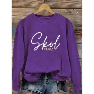 Women's Skol Vikings Casual Sweatshirt, women tops,  COTOSEN