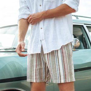 Summer Retro Surf Stripe Shorts, BOTTOMS, WAYRATES