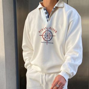 Retro Men's Polos Casual Sweatshirt, Hoodies&Sweatshirts, WAYRATES