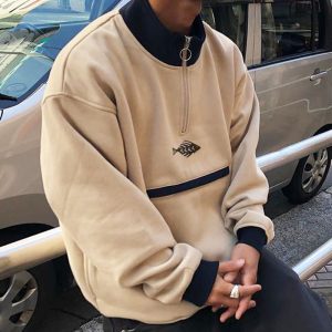 Men's Retro Polos Zipper Sweatshirt, Hoodies&Sweatshirts, WAYRATES