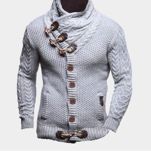 Men Cardigan Jacket Shawl Collar, Jackets&Coats, WAYRATES