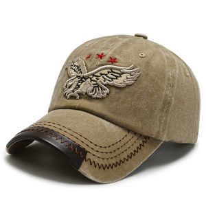 Freedom Eagle Retro Washed Embroidered Sun Hat, Hats, WAYRATES
