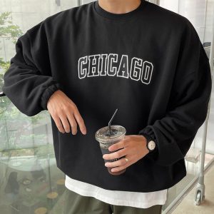 Graphic Print Crew Neck Pullover Sweatshirt, Hoodies&Sweatshirts, WAYRATES