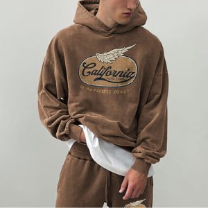 Retro Men's Califoria Casual Hoodie, Hoodies&Sweatshirts, WAYRATES