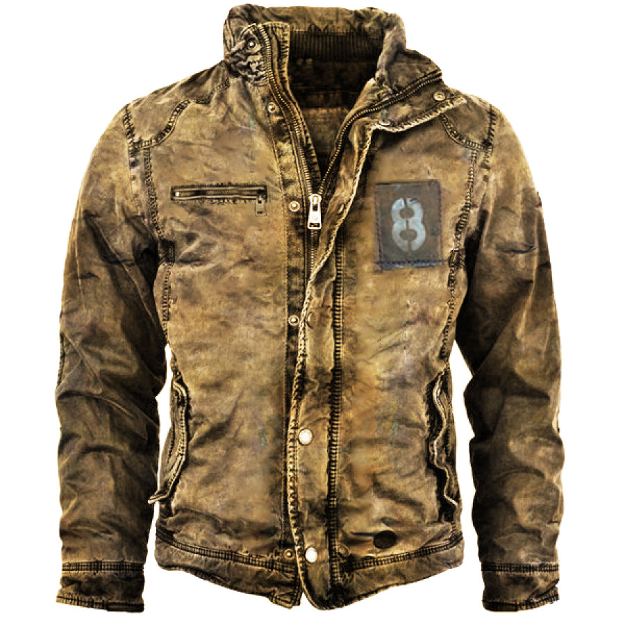 Mens Jacket Retro Washed Warm Jacket, Jackets&Coats, WAYRATES
