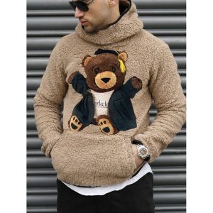 Cute Bear Lamb Wool Warm Sweatshirt, Hoodies&Sweatshirts, WAYRATES