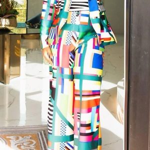 Abstract Graphic Urban Regular Fit Fashion Pants, Pants, color:As Picture|size:XXL, Stylewe