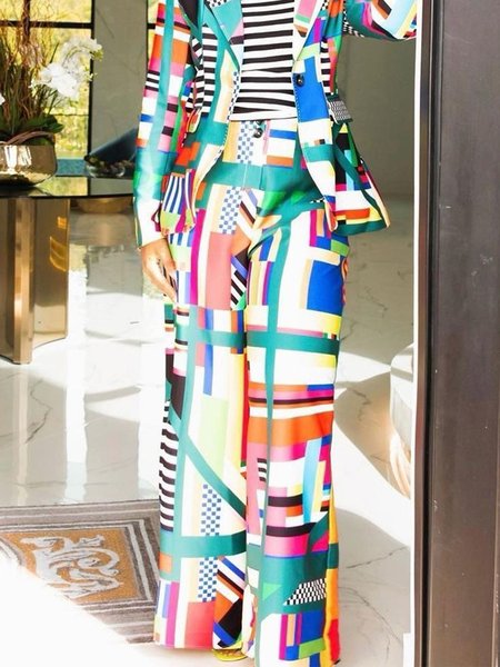 Abstract Graphic Urban Regular Fit Fashion Pants, Pants, color:As Picture|size:XXL, Stylewe