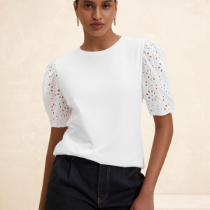 Casual Plain Crew Neck Short Sleeve T-shirt, T-shirts, color:White|size:XXL, Noracora