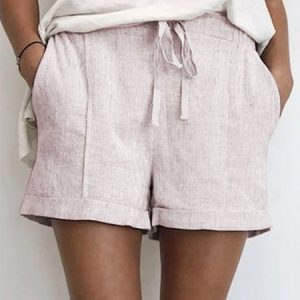 Summer Shorts Drawstring Pockets Casual Shorts, Shorts, color:Light Pink|size:3XL, Noracora