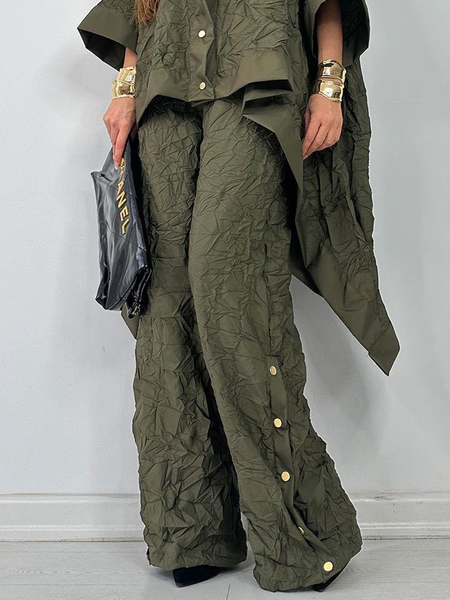 Urban Loose Pants Straight pants, Pants, color:Army Green|size:XXL, Stylewe