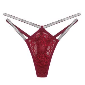 Crochet Lace Hollow Out Thong Panty, Panties, chicme - Women's Fashion Online