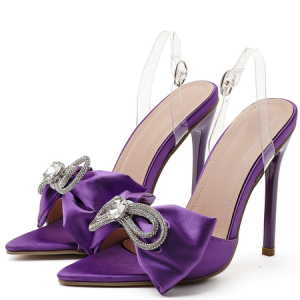Plain All Season Pu Flat, Heels, color:Purple|size:42, Stylewe