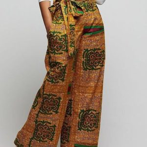 Urban Ethnic Geometry Regular Fit Pants, Pants, color:As Picture|size:XXL, Stylewe