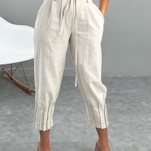 Urban Loose Plain Pants Straight pants, Pants, color:Apricot|size:XXL, Stylewe