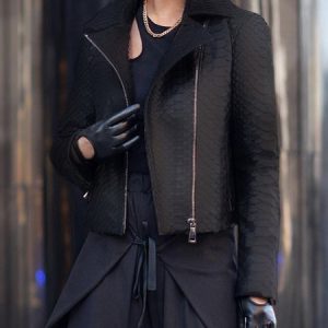 Lapel Collar Regular Fit Elegant Plain Long Sleeve Jacket, Jackets, color:Black|size:XXL, Stylewe