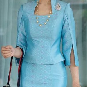 Stand Collar Elegant Color Block Regular Fit Shirt, Blouses and Shirts, color:Blue|size:XXL, Stylewe