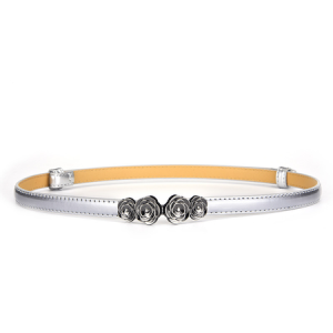 Floral Casual Belt, Belts, color:Silver|size:One-size, Stylewe