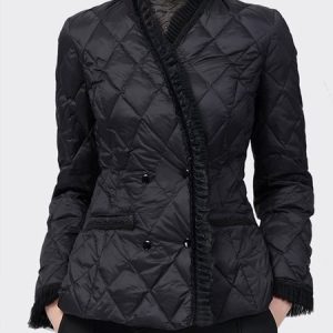Urban Plain V Neck Regular Fit Pocket Stitching Padded Jacket, Padded Jackets, color:Black|size:XXL, Stylewe