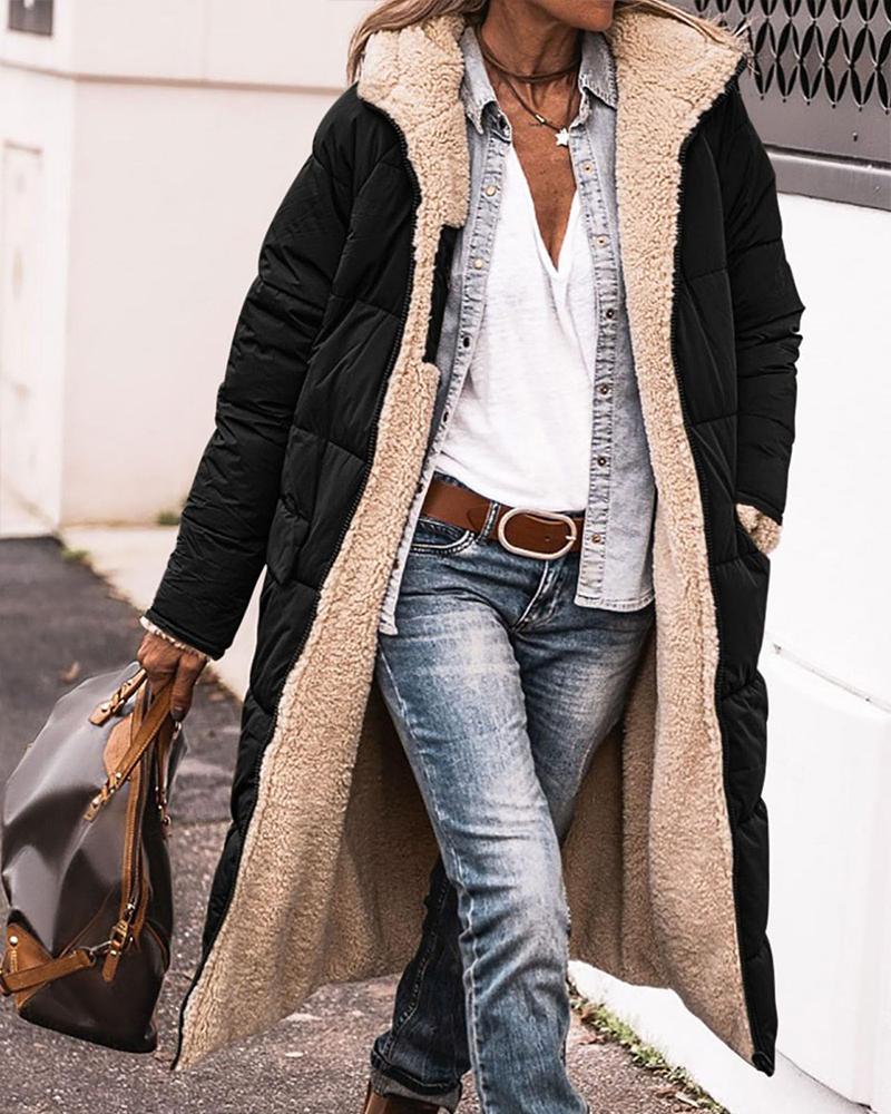 Pocket Design Versatile Longline Thermal Puffer Coat, Jackets & Coats, chicme - Women's Fashion Online