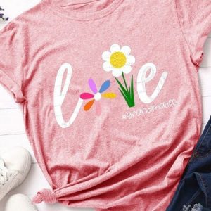 Casual Short Sleeve Printed Crew Neck T-shirt, T-shirts, color:Pink|size:3XL, catalog Noracora shop