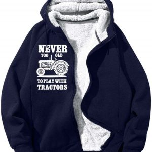 MenвЂ™s Never Too Old To Play With Tractors Casual Text Letters Hoodie Loose Sweatshirt, Hoodies&Sweatshirts, Lilicloth.com