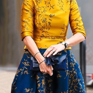 Elegant Regular Fit Crew Neck Short Sleeve Floral Shirt, Blouses and Shirts, color:Yellow|size:XXL, Stylewe