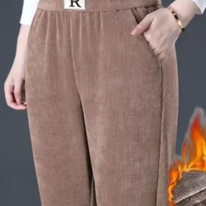 Loose Corduroy Plain Casual Pants, Pants, Lilicloth.com