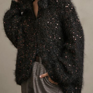 Loose High Elasticity Long Sleeve Urban Plain Cardigan, Cardigans, color:Black|size:XXL, Stylewe