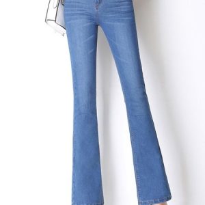 Loose Plain Casual Jeans, Denim&Jeans, color:Light Blue|size:5XL, Noracora