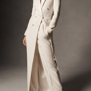 Plain Shawl Collar Regular Fit Urban Blazer, Blazers, color:Off White|size:XXL, Stylewe