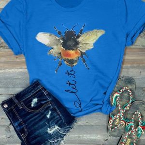 White Cotton Crew Neck Short Sleeve Animal Shirts & Tops, T-shirts, color:Blue|size:XXL, catalog Noracora shop