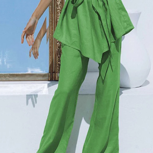 Loose Casual Plain Fashion Long Pants, Pants, color:Green|size:XXL, Stylewe