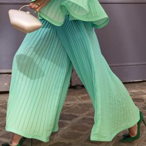 Long Daily Regular Fit Elegant Fashion Pants, Pants, color:Green|size:XXL, Stylewe