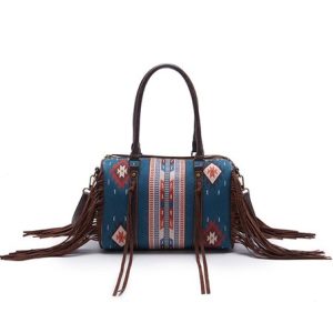 West Style Shoulder Bag, Bags, color:Blue, Noracora