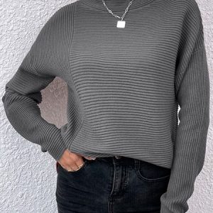 Casual Turtleneck Plain Sweatshirt, Hoodies & Sweatshirts, color:Gray|size:XXL, Noracora