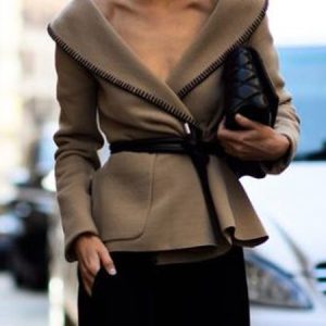 Shawl Collar Urban Regular Fit Jacket, Jackets, color:Brown|size:XXL, Stylewe