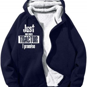 MenвЂ™s Just One More Tractor I Promise Casual Loose Text Letters Sweatshirt, Hoodies&Sweatshirts, Lilicloth.com
