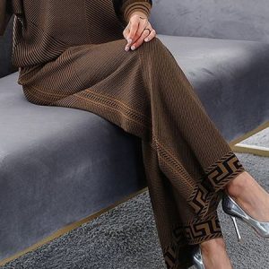 Urban Geometric Regular Fit Fashion Pants, Pants, color:Brown|size:XXL, Stylewe