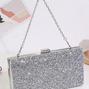 Rhinestone Chain Strap Evening Clutch Bag, Bags, chicme - Women's Fashion Online