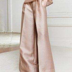 Plus Size Urban Satin Fashion High Waist Pockets Wide Leg Pants, Plus Pants, color:As Picture|size:4X, Stylewe